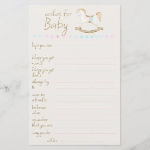 Papier Cheval Rocher bleu rose Baby shower neutre pour le