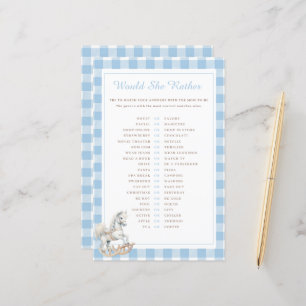 Papier Cheval Rocheux Voudrait-Elle Plutôt Baby shower Je