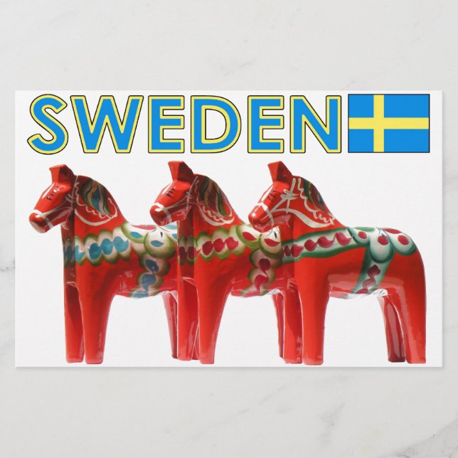 Papier Chevaux de Dala Suède (Devant)