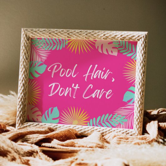 Papier Cheveux de piscine, signe de ne pas s'en soucier |