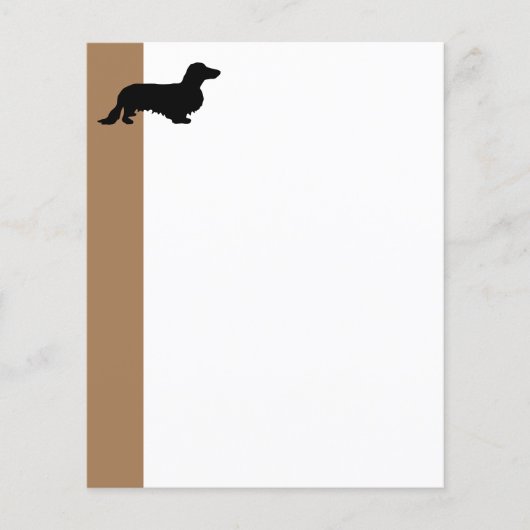 Papier Cheveux longs Dachshund - Silhouette 1 (Devant)
