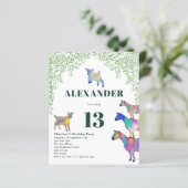 Papier Chèvre à thème Anniversaire de fête Vert (Debout devant)