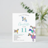 Papier Chèvres colorées fête d'anniversaire (Debout devant)