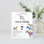 Papier Chèvres Thématique fête d'anniversaire (Debout devant)