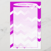 Papier Chevron Purple & White pour écriture manusc (Devant)