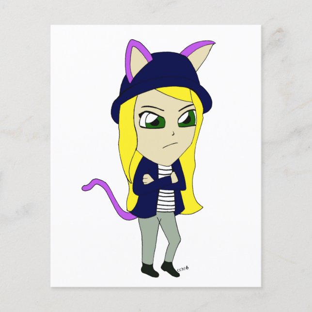 Papier chibi catgirl (Devant)