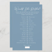 Papier Chic Blue Voudrait-Elle Plutôt Fête des mariées Je (Devant / Derrière)