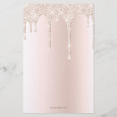 Papier Chic Blush rose Parties scintillant de la goutte à (Dos)