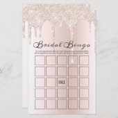 Papier Chic Blush rose Parties scintillant de la goutte à (Devant / Derrière)