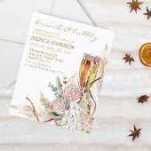 Papier Chic Boho Champagne Brunch Bubbly fête d'anniversa