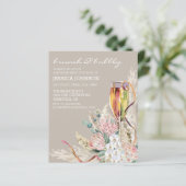 Papier Chic Boho Champagne Brunch Bubbly fête d'anniversa (Debout devant)