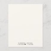 Papier Chic Budget Cream Mariage Réception Invitation (Dos)