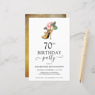 Papier Chic Budget Floral Gold High Heels 70e anniversair