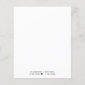 Papier Chic Budget Mariage Réception Invitation (Dos)
