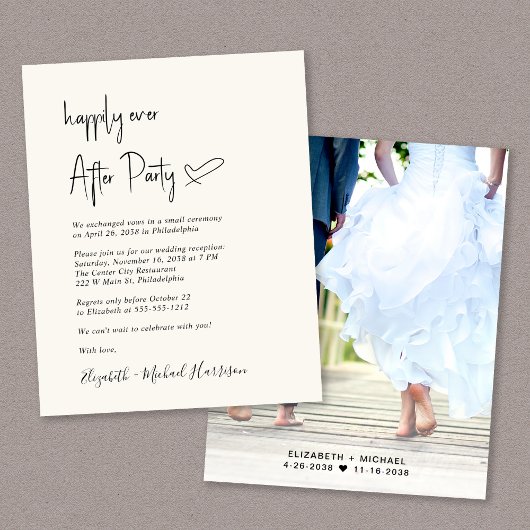 Papier Chic Budget Photo mariage réception invitation
