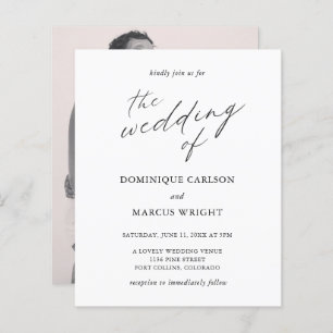 Papier Chic Calligraphie Photo Budget Faire-part de maria