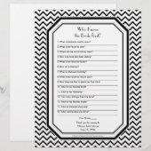 Papier Chic Chevron ZigZag Bride meilleur jeu de Fête des (Devant / Derrière)