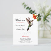 Papier Chic colibri et Mariage de fleurs orange (Debout devant)