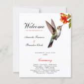 Papier Chic colibri et Mariage de fleurs orange (Devant)