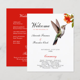 Papier Chic colibri et Mariage de fleurs orange