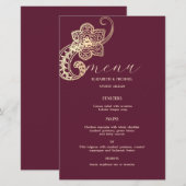 Papier Chic Élégant Paisley Or (Devant / Derrière)