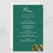 Papier Chic Emerald Green Gold Rings Mariage (Devant)