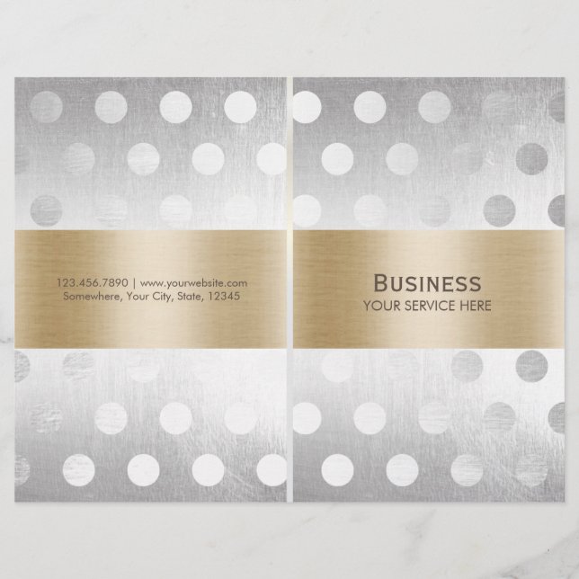 Papier Chic Gold & Silver Beauté Salon Spa Bi-Fold (Devant)