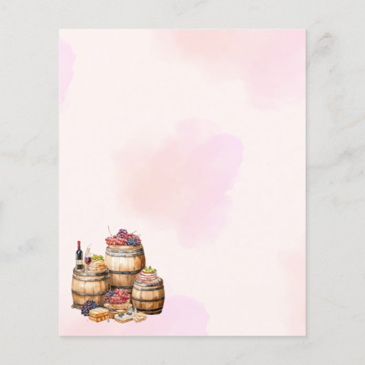 Papier Chic Grapevine Vignoble Mariage Enregistrer la dat (Dos)