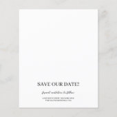 Papier Chic Green Photo Wedding Enregistrer La Date (Dos)