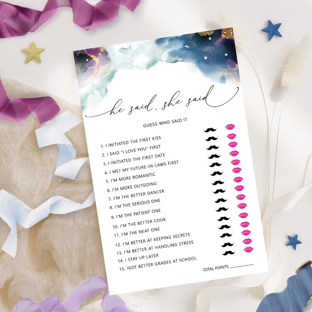 Papier Chic Il Dit Qu'Elle A Dit Céleste Fête des mariées (Créateur téléchargé)