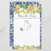 Papier Chic Lemon Greenery Guess Dress Bridal Game (Devant / Derrière)