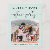 Papier Chic Mint Photo Mariage Réception Invitation (Devant)