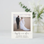 Papier Chic Photo QR Code Cream Wedding Invitation de réc (Debout devant)