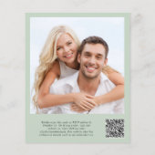 Papier Chic Photo QR Code Mariage Réception Invitation (Dos)