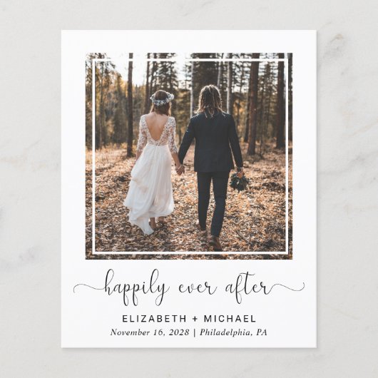 Papier Chic Photo QR Code Mariage Réception Invitation (Devant)