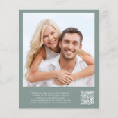 Papier Chic Photo QR Code Mariage Réception Invitation (Dos)