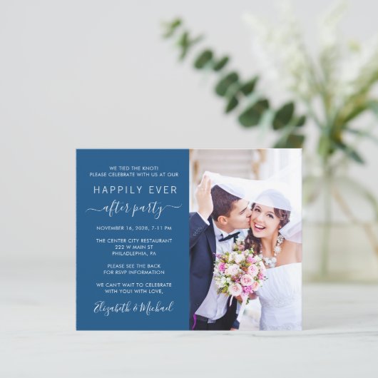 Papier Chic Photo QR Code Mariage Réception Invitation (Debout devant)