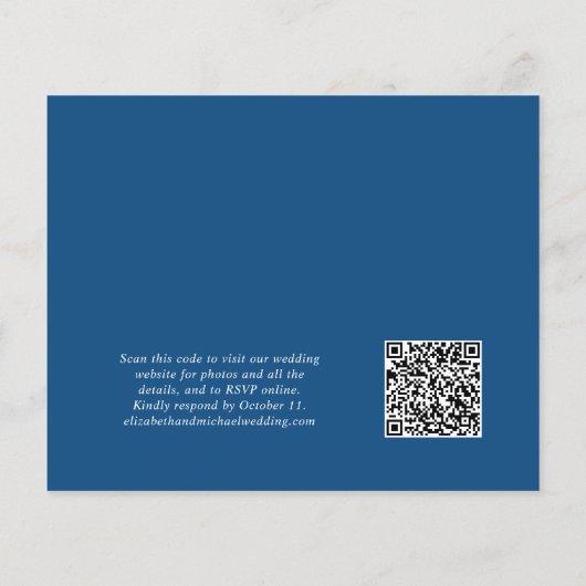 Papier Chic Photo QR Code Mariage Réception Invitation (Dos)