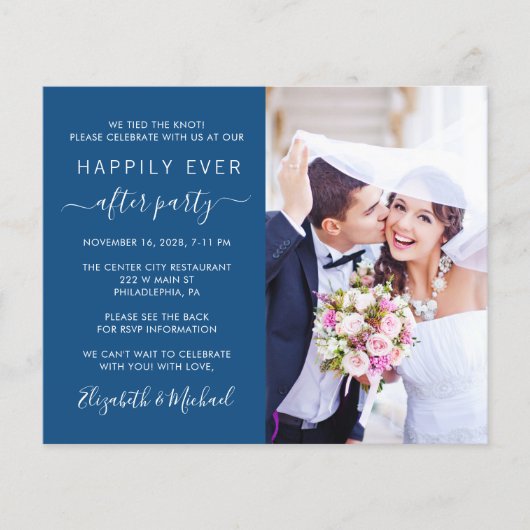Papier Chic Photo QR Code Mariage Réception Invitation (Devant)