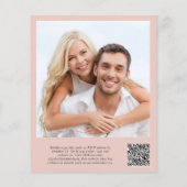 Papier Chic Photo QR Code Mariage Réception Invitation (Dos)