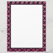 Papier Chic Pink Glitter Lips on Black Personalized (Dos)