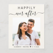 Papier Chic Script Photo QR Code Cream Faire-part de mari (Devant)