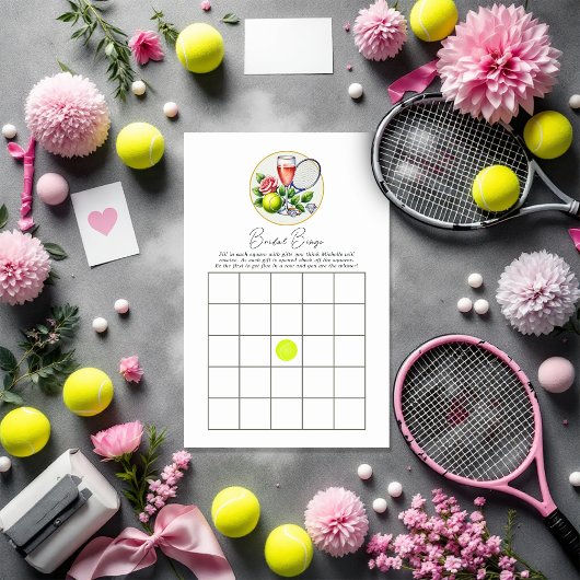 Papier Chic Social Club Tennis Bachelorette Bingo