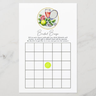 Papier Chic Social Club Tennis Bachelorette Bingo