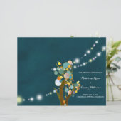 Papier Chic String Lights Turquoise Mariage BiFold Progra (Debout devant)