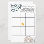 Papier Chick Pink Bow Baby shower Jeu (Devant / Derrière)