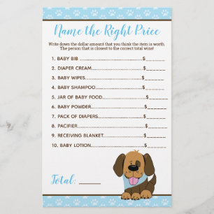 Papier Chien Chien Chien Chien Baby shower Prix Bon Jeu
