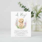 Papier Chien Chien Chien Moderne Sage Vert Baby shower In (Debout devant)