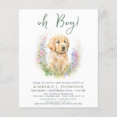 Papier Chien Chien Chien Moderne Sage Vert Baby shower In (Devant)