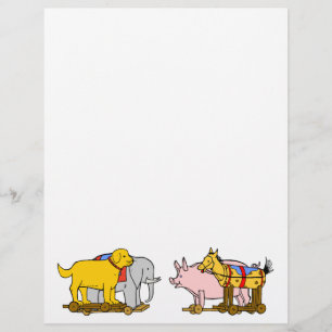 Papier Chien de jouets vintage, Cheval, Cochon, Eléphant